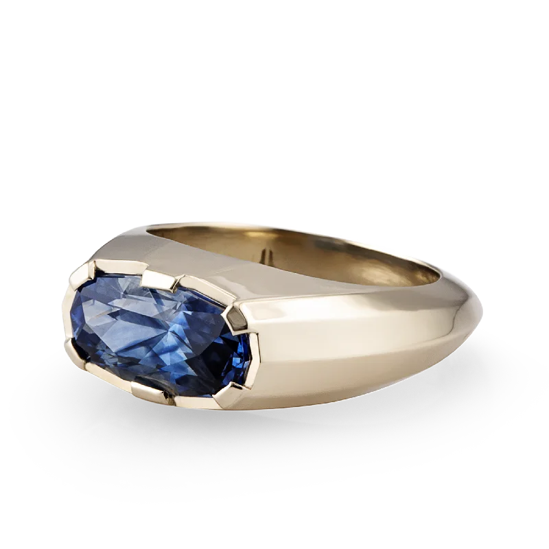 Ladies birthstone rings-Roma No. 2 / Blue Sapphire