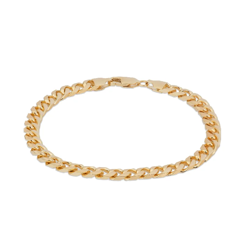 Ladies personalized charm bangles-6mm Miami Cuban Bracelet in Gold