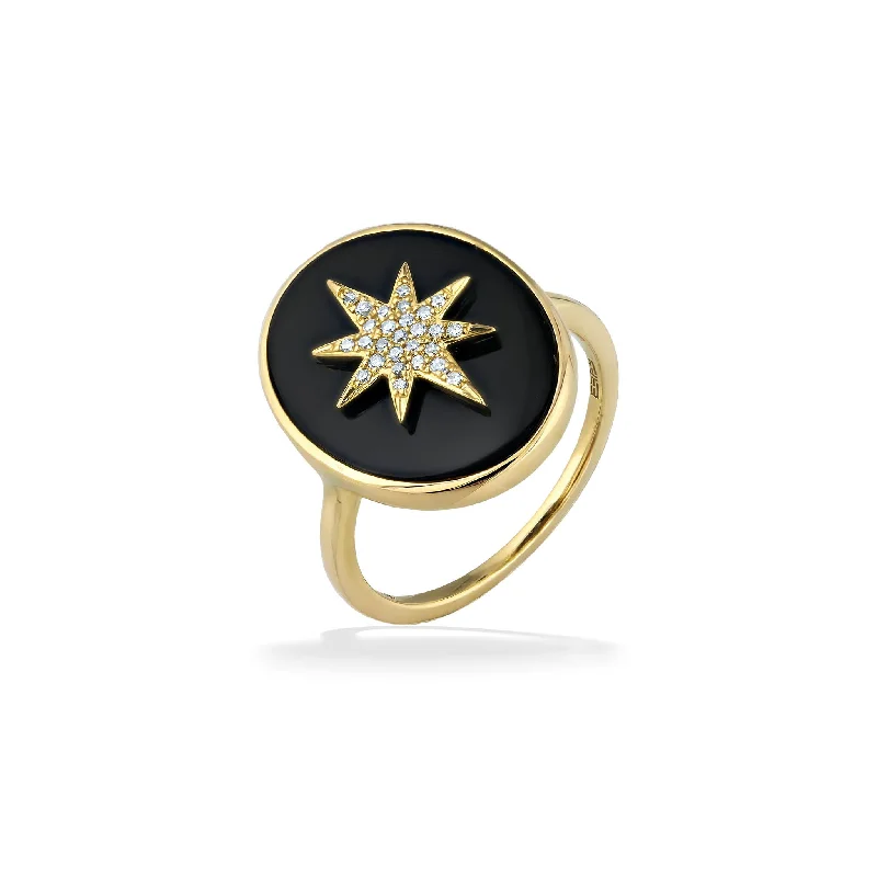 Ladies three-prong rings-Effy Compass Star Ring