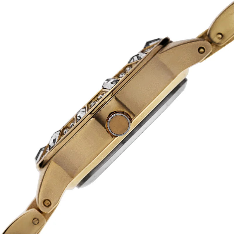 Ladies luxury bracelets-August Steiner Women's Swiss Quartz Mother of Pearl Dial Gold-Tone Bracelet Watch