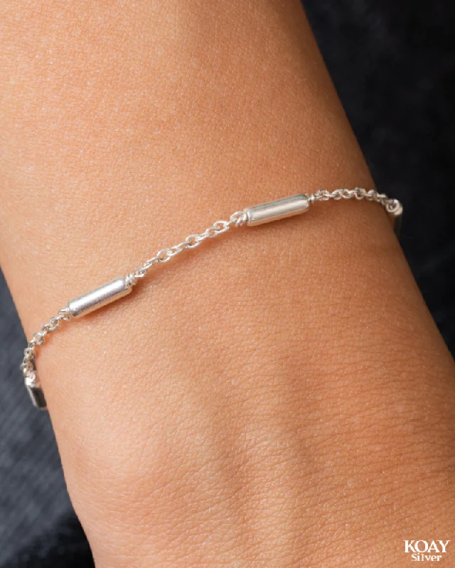 Ladies silver bracelets-Small TS Bracelet