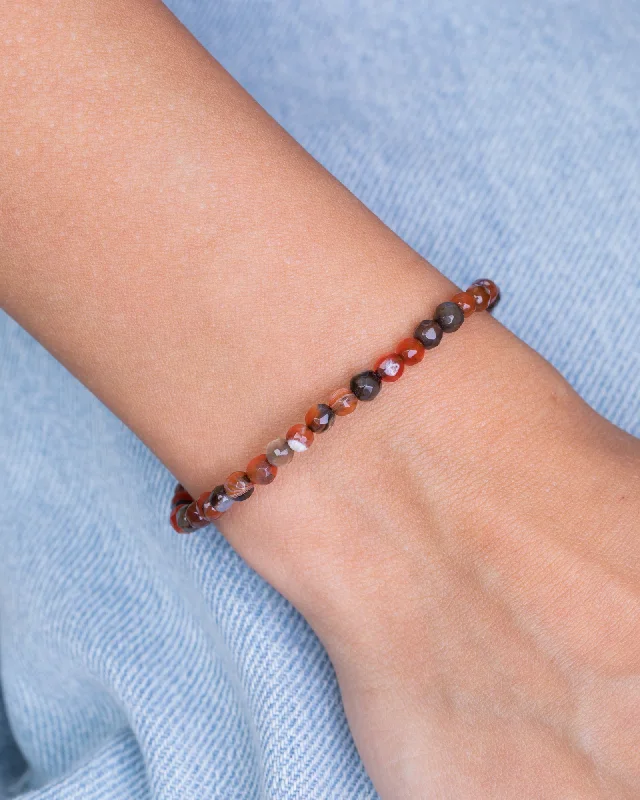 Ladies solid bangles-Colored Orange & Brown Bracelet