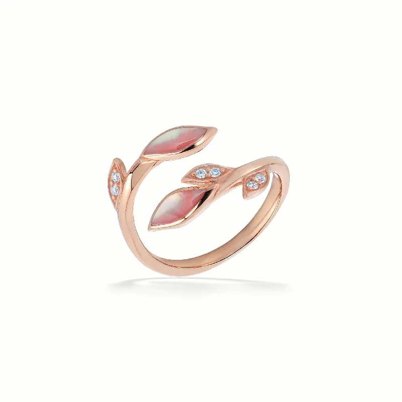 Ladies boho rings-Kabana Vine Bypass Ring