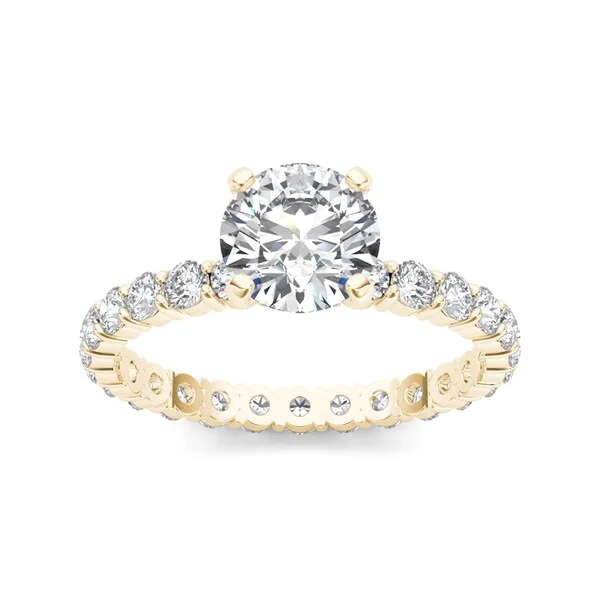 Ladies modern solitaire engagement rings-De Couer 14k Yellow Gold 2 1/2ct TDW Diamond Engagement Ring