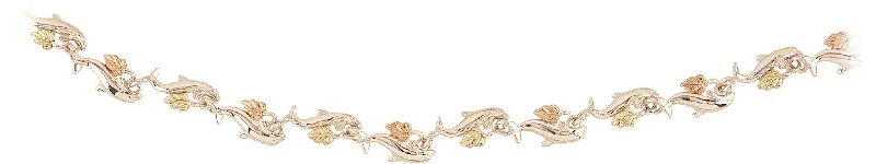 Ladies double-chain bracelets-MR8017 MTR DOLPHIN BRACELET