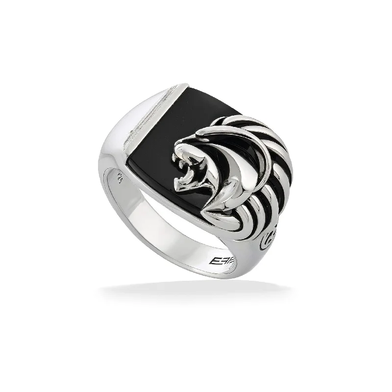 Ladies cocktail rings-Effy Lion Signet Ring