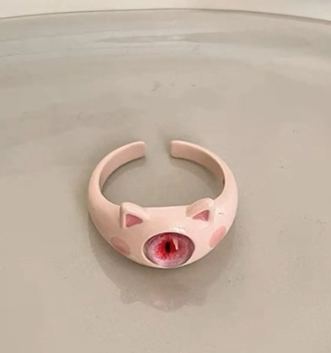 Blush Pink Pig Ring