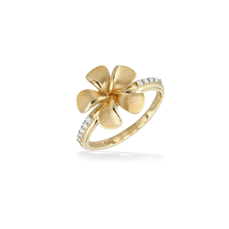 Ladies custom rings-Plumeria Ring