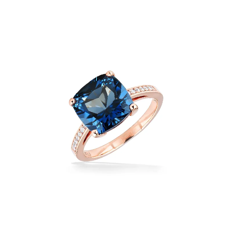 Ladies bold statement rings-Effy London Blue Topaz Ring